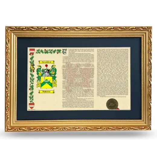 Pinkerton Deluxe Armorial Landscape Framed - Gold