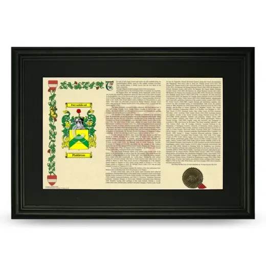 Pinkleton Deluxe Armorial Landscape Framed- Black
