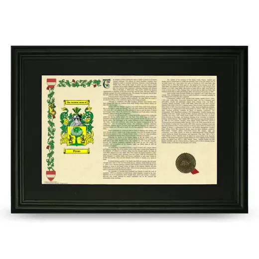 Pizon Deluxe Armorial Landscape Framed- Black