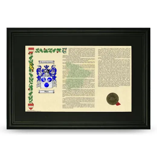 Plata Deluxe Armorial Landscape Framed- Black