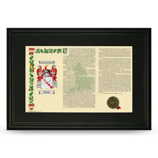 Plumlee Deluxe Armorial Landscape Framed- Black