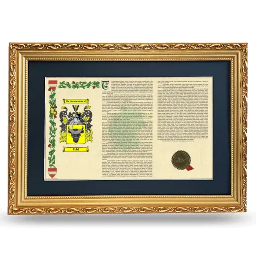 Pohl Deluxe Armorial Landscape Framed - Gold