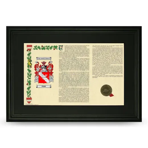 Polak Deluxe Armorial Landscape Framed- Black