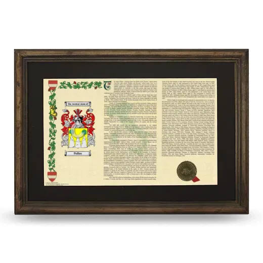 Pollus Deluxe Armorial Landscape Framed - Brown