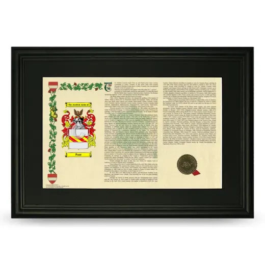 Pont Deluxe Armorial Landscape Framed- Black