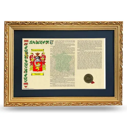 Pontailer Deluxe Armorial Landscape Framed - Gold