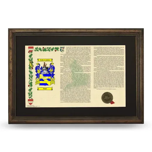 Poot Deluxe Armorial Landscape Framed - Brown