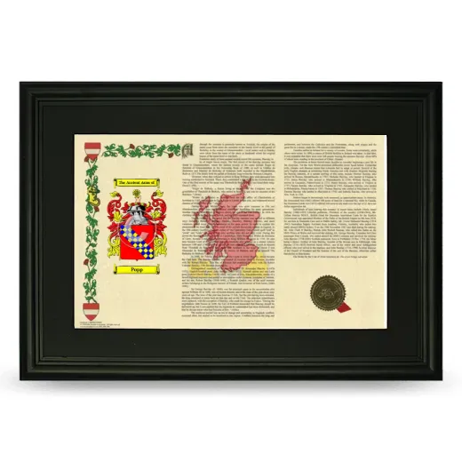 Popp Deluxe Armorial Landscape Framed- Black