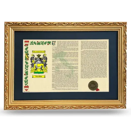 Porcellina Deluxe Armorial Landscape Framed - Gold