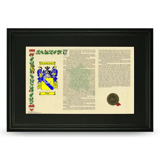 Porte Deluxe Armorial Landscape Framed- Black