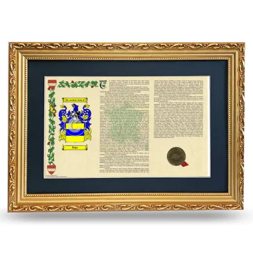 Pote Deluxe Armorial Landscape Framed - Gold