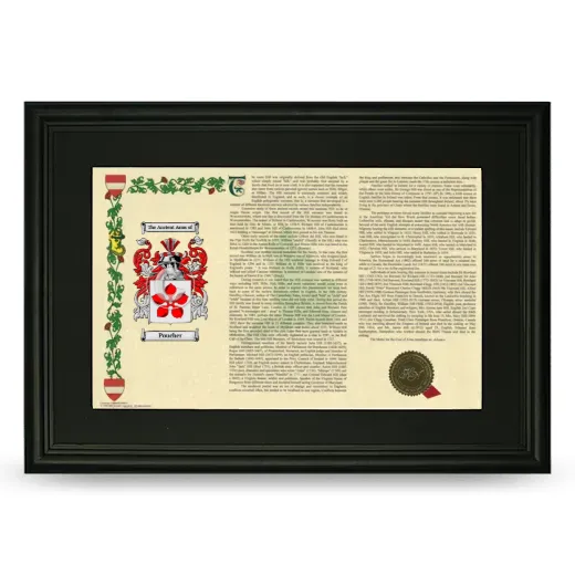 Poucher Deluxe Armorial Landscape Framed- Black