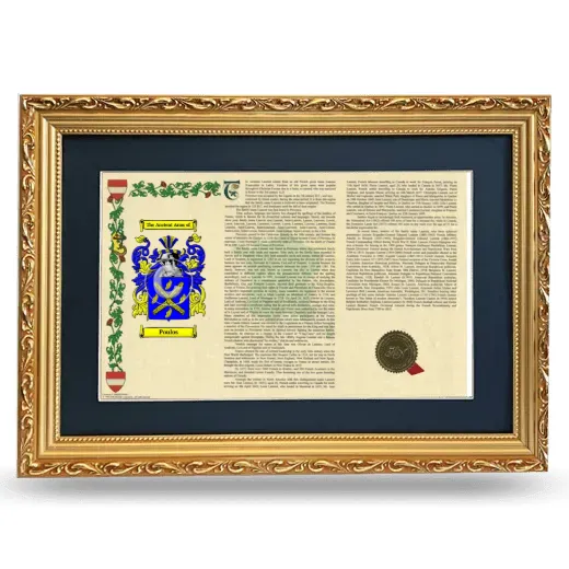 Poulos Deluxe Armorial Landscape Framed - Gold