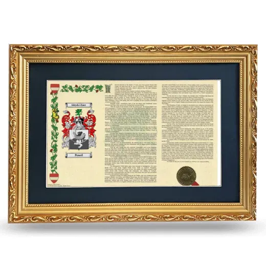 Powel Deluxe Armorial Landscape Framed - Gold