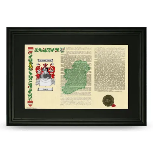 Powers Deluxe Armorial Landscape Framed- Black
