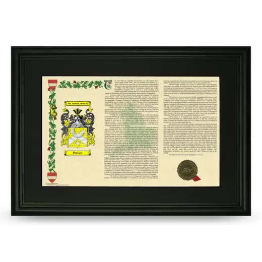 Presser Deluxe Armorial Landscape Framed- Black