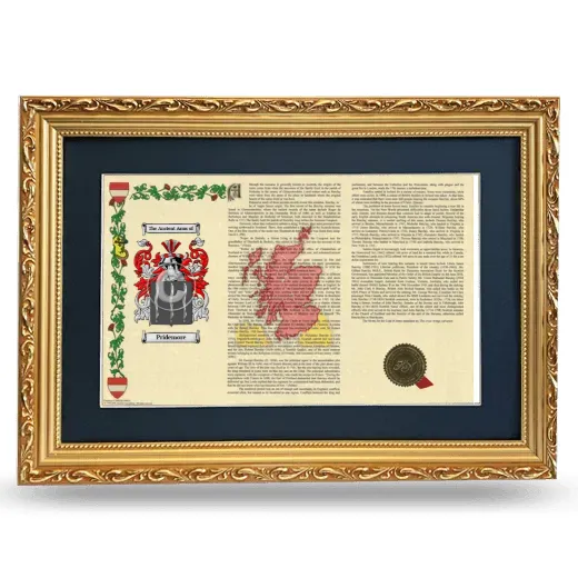 Pridemore Deluxe Armorial Landscape Framed - Gold
