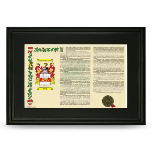 Proby Deluxe Armorial Landscape Framed- Black