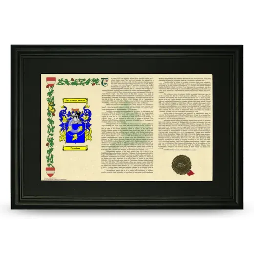 Prodan Deluxe Armorial Landscape Framed- Black