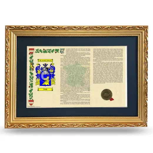 Prole Deluxe Armorial Landscape Framed - Gold