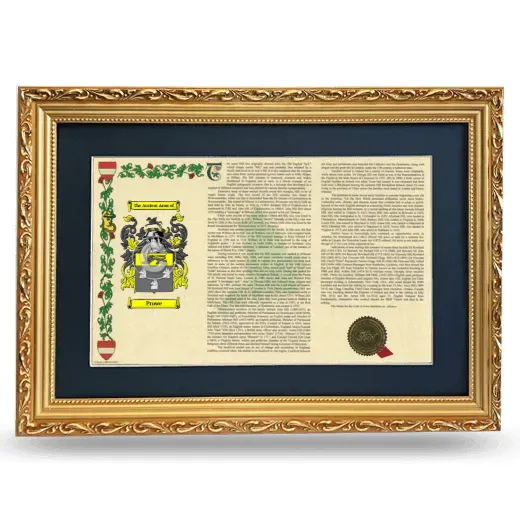 Prowe Deluxe Armorial Landscape Framed - Gold