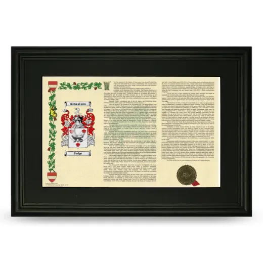 Pudge Deluxe Armorial Landscape Framed- Black