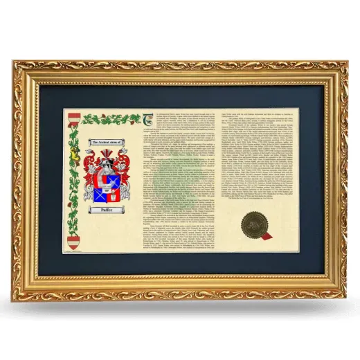 Puffer Deluxe Armorial Landscape Framed - Gold