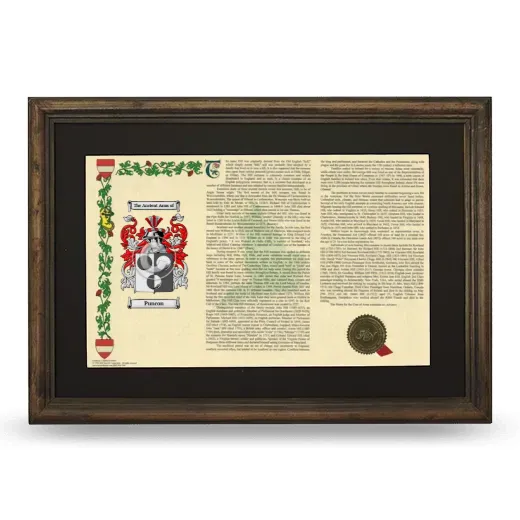 Puncon Deluxe Armorial Landscape Framed - Brown