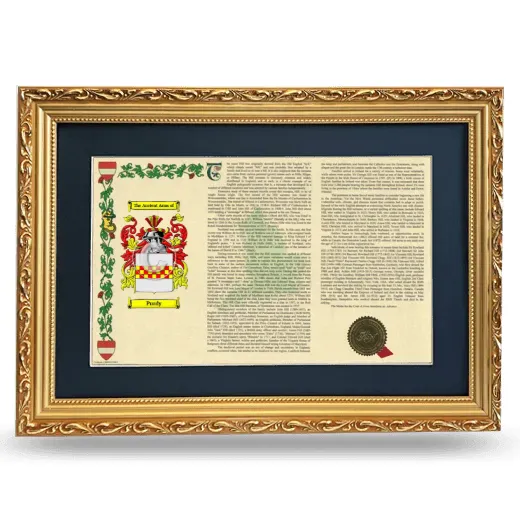 Purdy Deluxe Armorial Landscape Framed - Gold