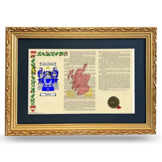 Purvey Deluxe Armorial Landscape Framed - Gold