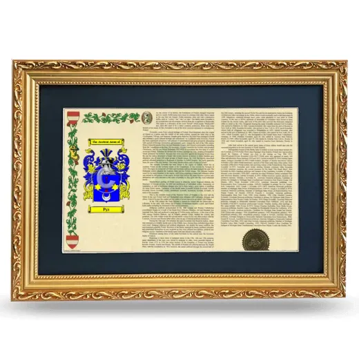 Pyz Deluxe Armorial Landscape Framed - Gold