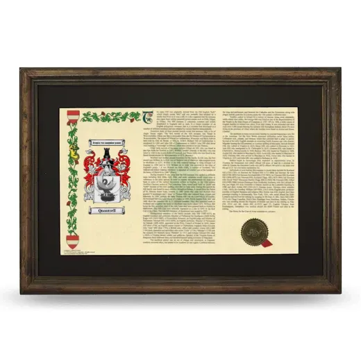 Quantrell Deluxe Armorial Landscape Framed - Brown