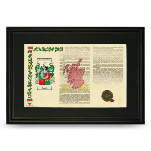 Quarrie Deluxe Armorial Landscape Framed- Black