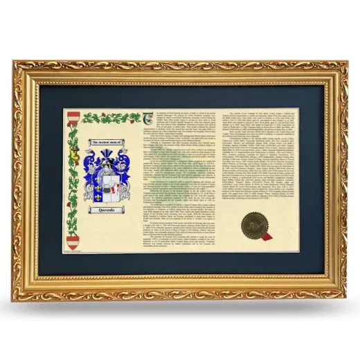 Quevedo Deluxe Armorial Landscape Framed - Gold