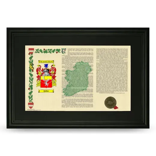 Quilan Deluxe Armorial Landscape Framed- Black