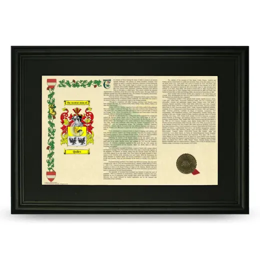 Quiles Deluxe Armorial Landscape Framed- Black