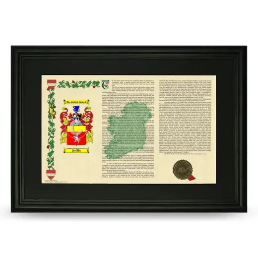 Quillin Deluxe Armorial Landscape Framed- Black
