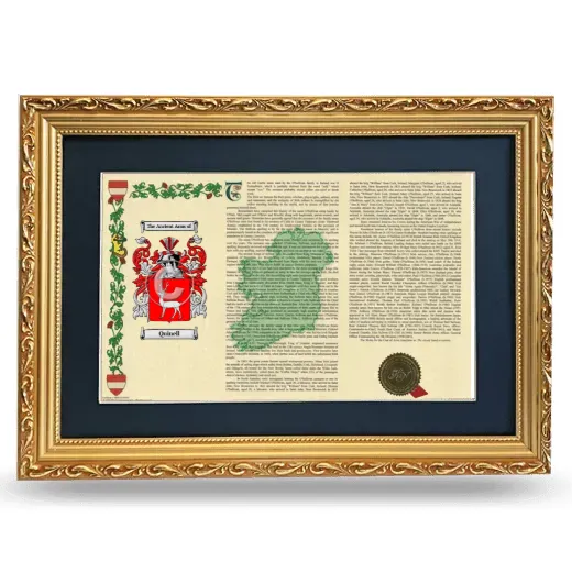 Quinell Deluxe Armorial Landscape Framed - Gold