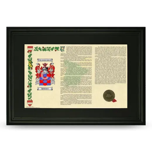 Quinonez Deluxe Armorial Landscape Framed- Black