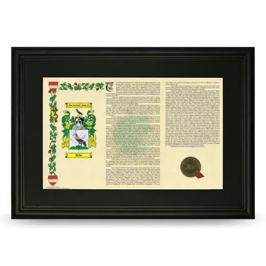 Rabe Deluxe Armorial Landscape Framed- Black