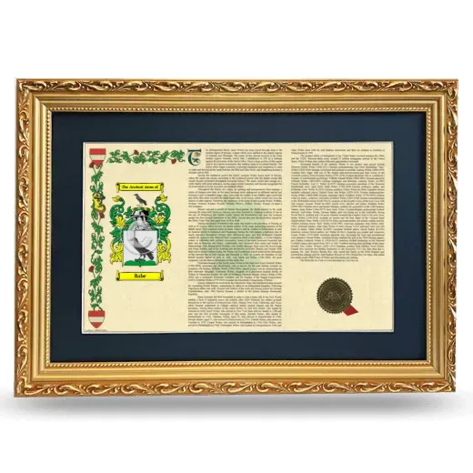 Rabe Deluxe Armorial Landscape Framed - Gold