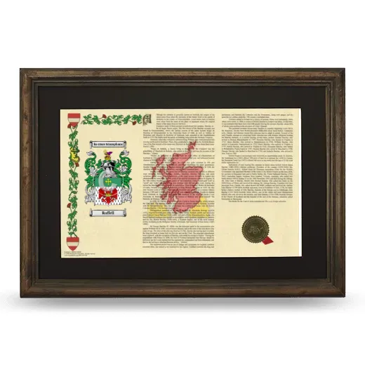 Raffell Deluxe Armorial Landscape Framed - Brown