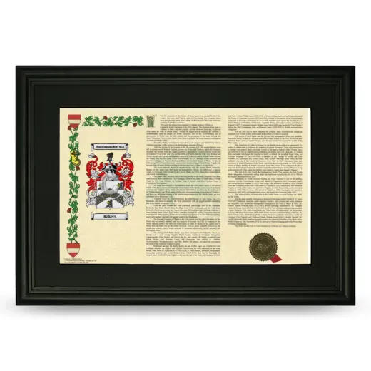 Rakers Deluxe Armorial Landscape Framed- Black