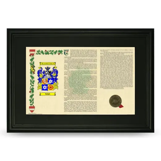 Ralph Deluxe Armorial Landscape Framed- Black