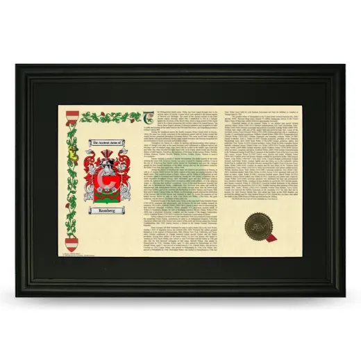 Ramberg Deluxe Armorial Landscape Framed- Black