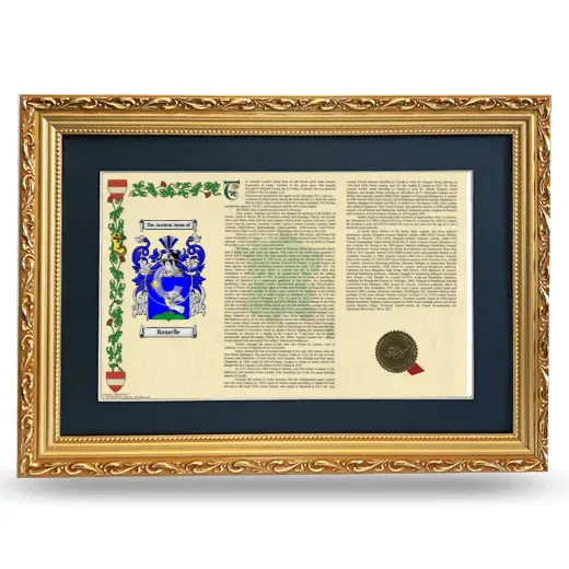 Ramelle Deluxe Armorial Landscape Framed - Gold