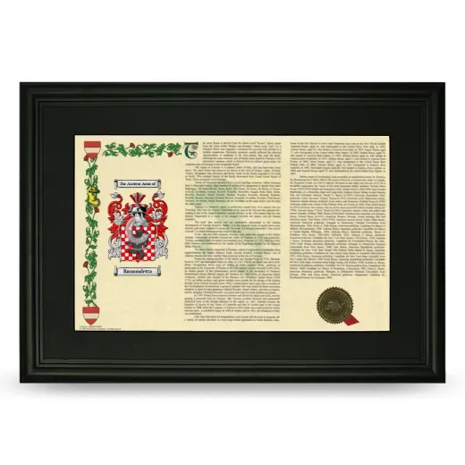 Ramondetta Deluxe Armorial Landscape Framed- Black