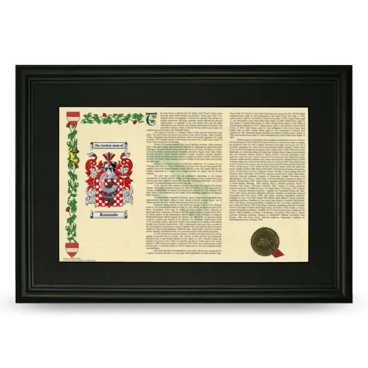 Ramundo Deluxe Armorial Landscape Framed- Black