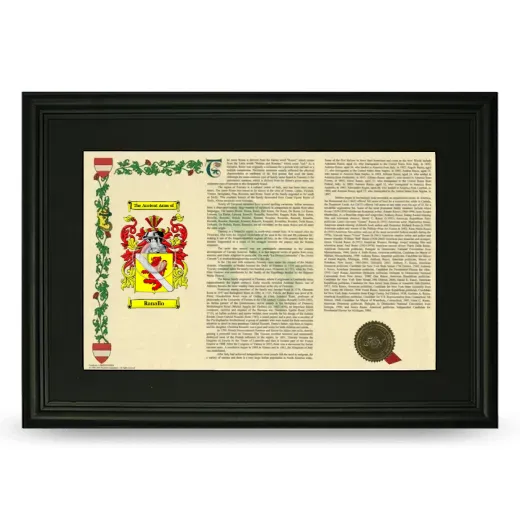 Ranallo Deluxe Armorial Landscape Framed- Black