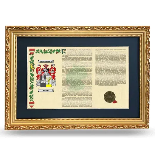 Randall Deluxe Armorial Landscape Framed - Gold